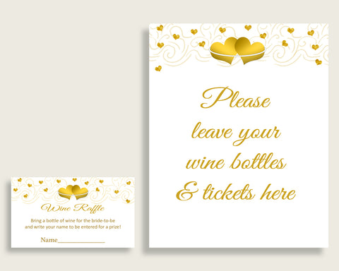 Wine Raffle Bridal Shower Wine Raffle Gold Hearts Bridal Shower Wine Raffle Bridal Shower Gold Hearts Wine Raffle White Gold prints 6GQOT