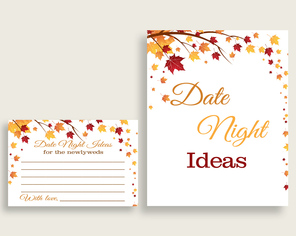 Date Night Ideas Bridal Shower Date Night Ideas Fall Bridal Shower Date Night Ideas Bridal Shower Autumn Date Night Ideas Brown Yellow YCZ2S