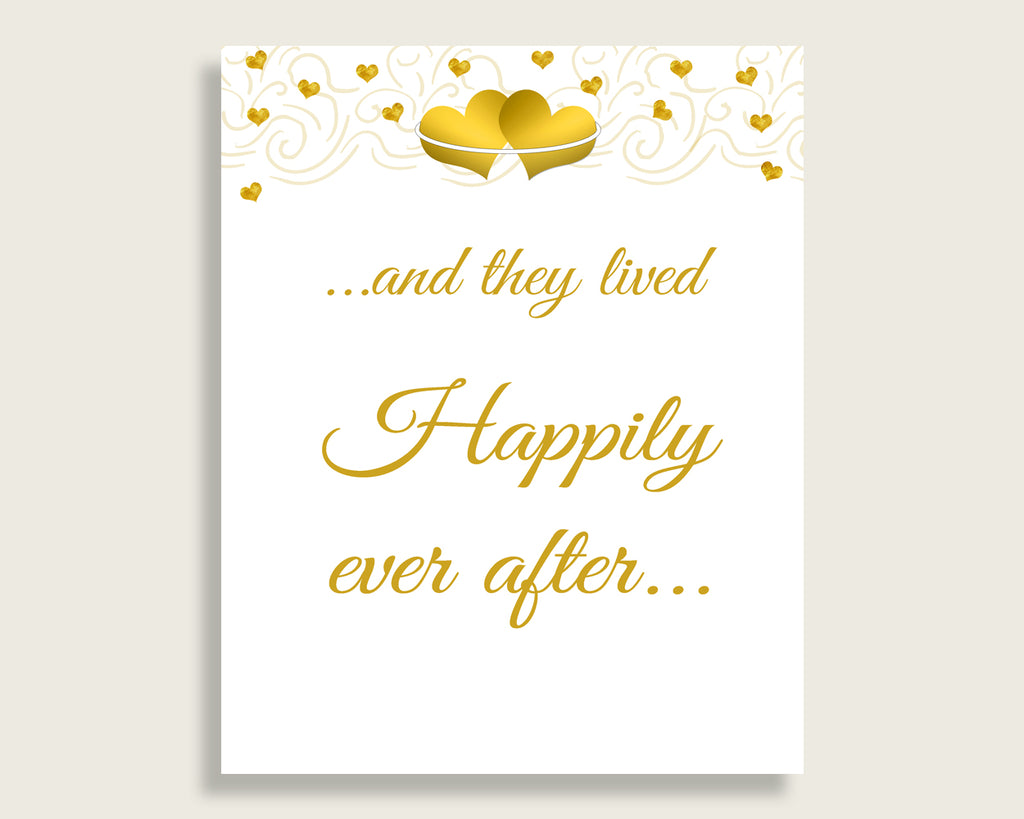 Happily Ever After Bridal Shower Happily Ever After Gold Hearts Bridal Shower Happily Ever After Bridal Shower Gold Hearts Happily 6GQOT