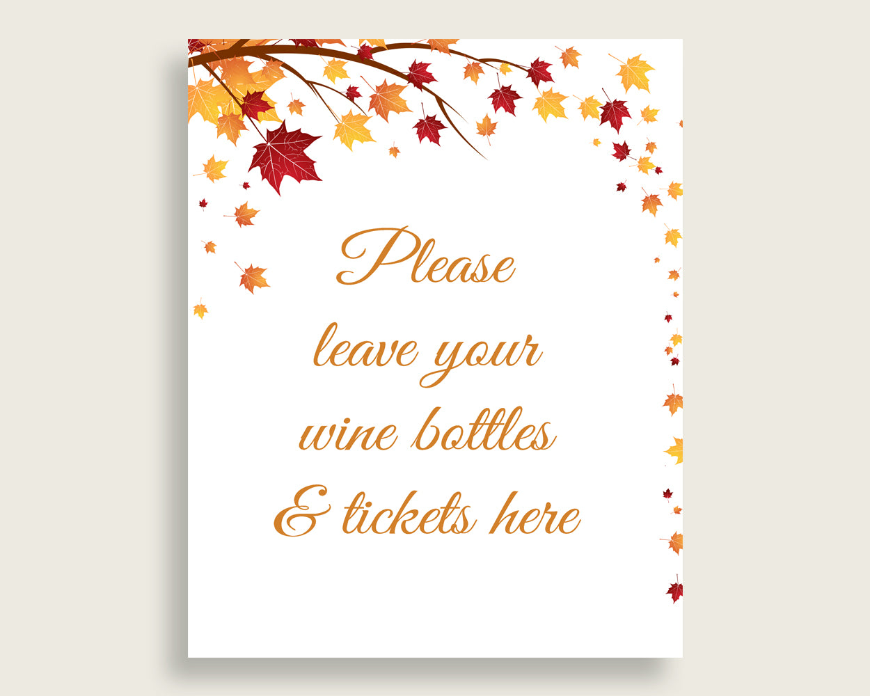 Wine Raffle Bridal Shower Wine Raffle Fall Bridal Shower Wine Raffle Bridal Shower Autumn Wine Raffle Brown Yellow printables YCZ2S