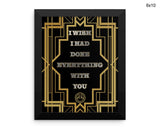 Gatsby Deco Print, Beautiful Wall Art with Frame and Canvas options available  Decor