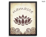 Namaste Print, Beautiful Wall Art with Frame and Canvas options available Spiritual Decor