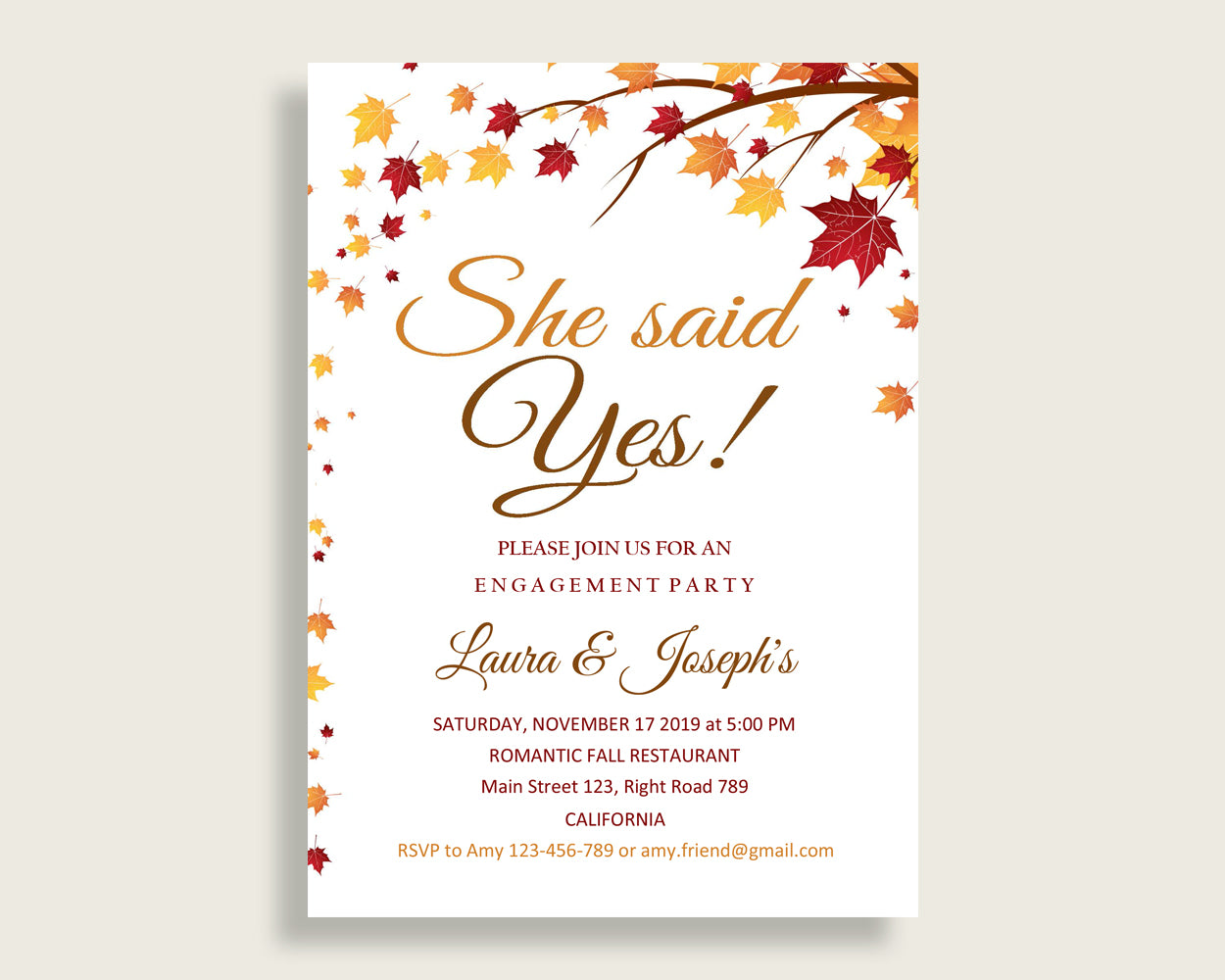 Invitation Template Bridal Shower Invitation Template Fall Bridal Shower Invitation Template Bridal Shower Autumn Invitation Template YCZ2S