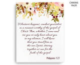 Philippians Print, Beautiful Wall Art with Frame and Canvas options available Scripture Decor
