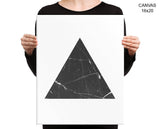 Marble Triangle Print, Beautiful Wall Art with Frame and Canvas options available Geometric Decor