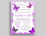 Butterfly Birthday Invitation Butterfly Birthday Party Invitation Butterfly Birthday Party Butterfly Invitation Girl butterflies OHI62 - Digital Product