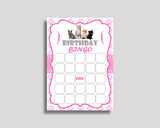 Cat Bingo Cards Cat Bingo Game Cat Birthday Bingo Cards Pink White Bingo 60 Cards Girl INHA8