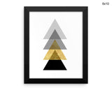 Geometric Triangle Print, Beautiful Wall Art with Frame and Canvas options available Office Decor