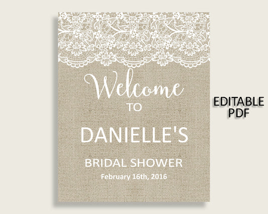 Welcome Sign Bridal Shower Welcome Sign Burlap And Lace Bridal Shower Welcome Sign Bridal Shower Burlap And Lace Welcome Sign Brown NR0BX