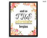 Adventure Print, Beautiful Wall Art with Frame and Canvas options available Kids Decor