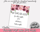 Your Glass For The Night Bridal Shower Your Glass For The Night Floral Bridal Shower Your Glass For The Night Bridal Shower Floral BQ24C - Digital Product