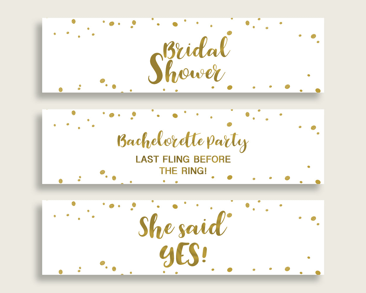 Bottle Labels Bridal Shower Bottle Labels Gold Bridal Shower Bottle Labels Bridal Shower Gold Bottle Labels Gold White party decor G2ZNX