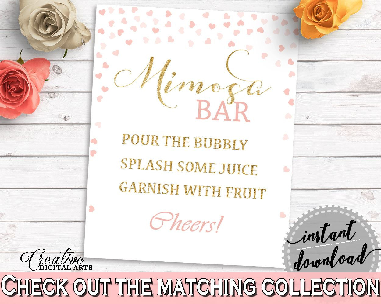 Mimosa Bar Sign Bridal Shower Mimosa Bar Sign Pink And Gold Bridal Shower Mimosa Bar Sign Bridal Shower Pink And Gold Mimosa Bar Sign XZCNH - Digital Product