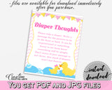 Diaper Thoughts Baby Shower Diaper Thoughts Rubber Duck Baby Shower Diaper Thoughts Baby Shower Rubber Duck Diaper Thoughts Purple rd001