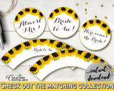 Cupcake Toppers And Wrappers Bridal Shower Cupcake Toppers And Wrappers Sunflower Bridal Shower Cupcake Toppers And Wrappers Bridal SSNP1 - Digital Product