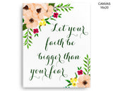 Faith Print, Beautiful Wall Art with Frame and Canvas options available Religious Decor