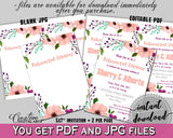 Watercolor Flowers Bridal Shower Rehearsal Dinner Invitation Editable in White And Pink, rehearsal invitation, instant download - 9GOY4 - Digital Product