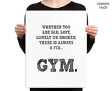 Gym Print, Beautiful Wall Art with Frame and Canvas options available Gym Decor