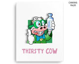 Thirsty Cow Print, Beautiful Wall Art with Frame and Canvas options available Kitchen Decor