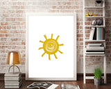 Wall Decor Sun Printable Sun Prints Sun Sign Sun Nursery Art Sun Nursery Print Sun Printable Art Sun warm - Digital Download