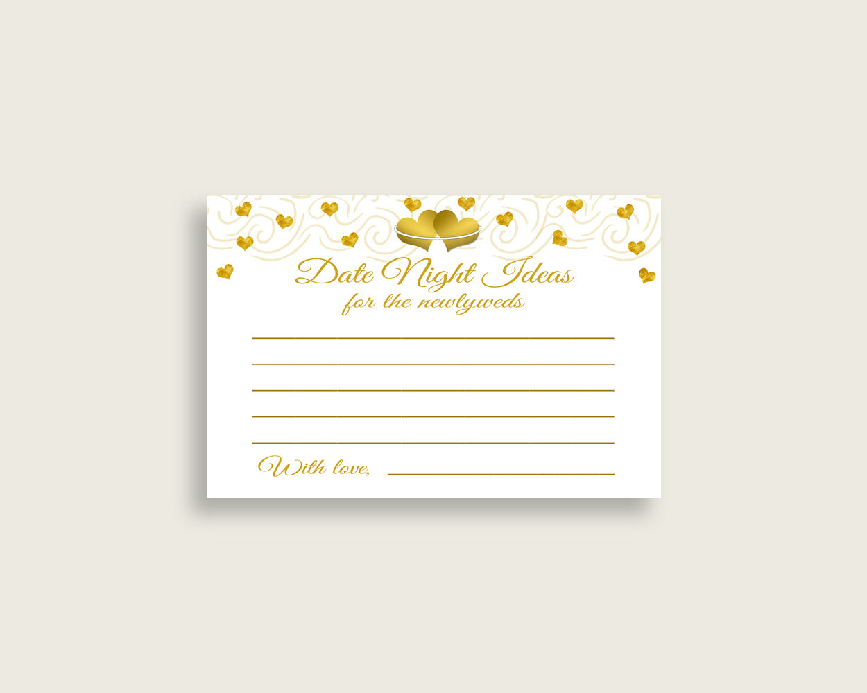 Date Night Ideas Bridal Shower Date Night Ideas Gold Hearts Bridal Shower Date Night Ideas Bridal Shower Gold Hearts Date Night Ideas 6GQOT