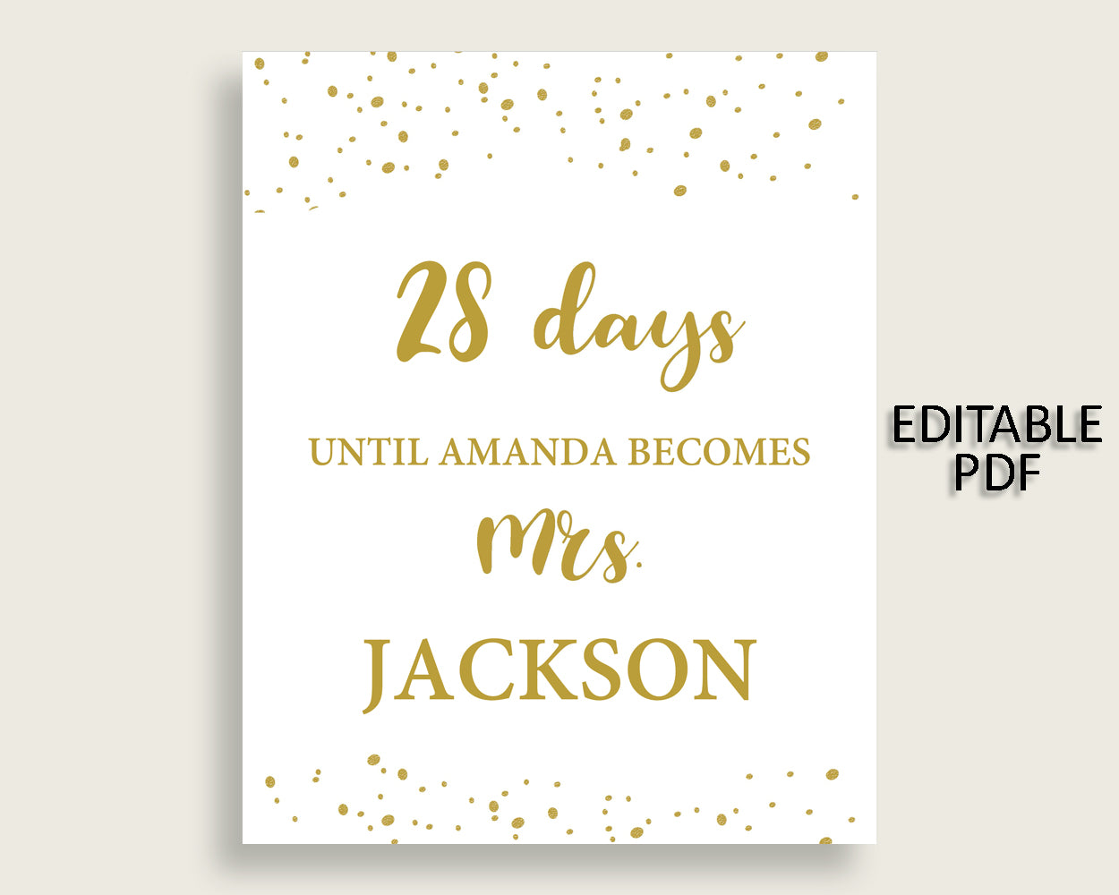 Days Until Becomes Bridal Shower Days Until Becomes Gold Bridal Shower Days Until Becomes Bridal Shower Gold Days Until Becomes Gold G2ZNX