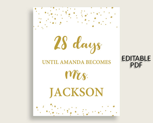 Days Until Becomes Bridal Shower Days Until Becomes Gold Bridal Shower Days Until Becomes Bridal Shower Gold Days Until Becomes Gold G2ZNX