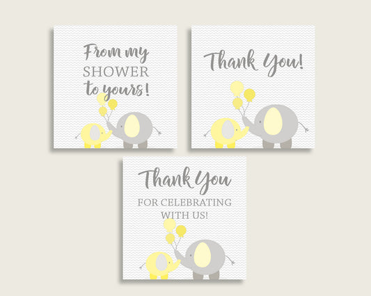 Thank You Tags Baby Shower Thank You Tags Yellow Baby Shower Thank You Tags Baby Shower Elephant Thank You Tags Yellow Gray pdf jpg W6ZPZ