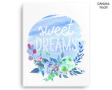 Sweet Dreams Print, Beautiful Wall Art with Frame and Canvas options available Nursery Decor