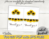 Thank You Card Bridal Shower Thank You Card Sunflower Bridal Shower Thank You Card Bridal Shower Sunflower Thank You Card Yellow White SSNP1 - Digital Product