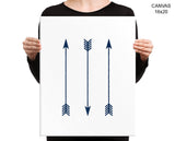 Navy Arrows Print, Beautiful Wall Art with Frame and Canvas options available  Decor