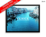 Italy Venice Print, Beautiful Wall Art with Frame and Canvas options available Photography Decor