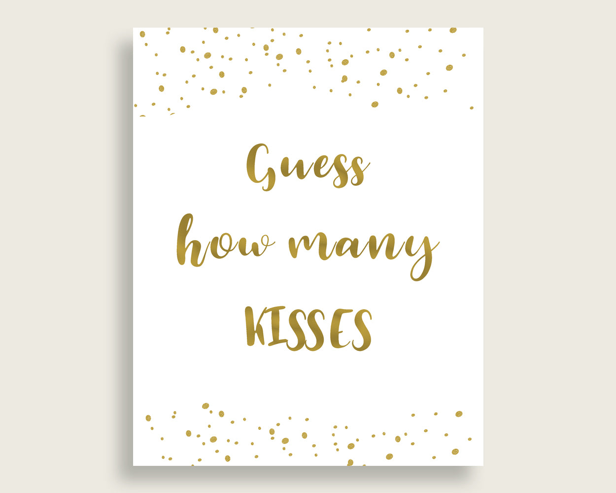 Kisses Guessing Game Bridal Shower Kisses Guessing Game Gold Bridal Shower Kisses Guessing Game Bridal Shower Gold Kisses Guessing G2ZNX