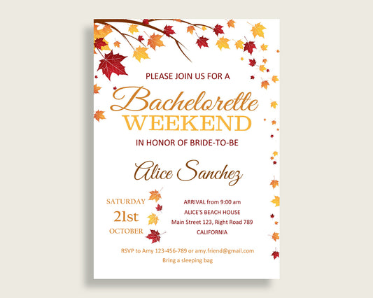 Bachelorette Weekend Invitation Bridal Shower Bachelorette Weekend Invitation Fall Bridal Shower Bachelorette Weekend Invitation YCZ2S