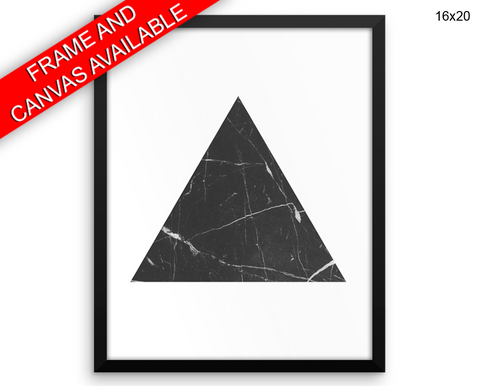 Marble Triangle Print, Beautiful Wall Art with Frame and Canvas options available Geometric Decor