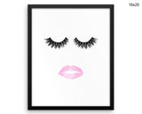 Lips Lashes Print, Beautiful Wall Art with Frame and Canvas options available Fashion Decor