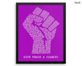 Give Peace A Chance Print, Beautiful Wall Art with Frame and Canvas options available Inspirational