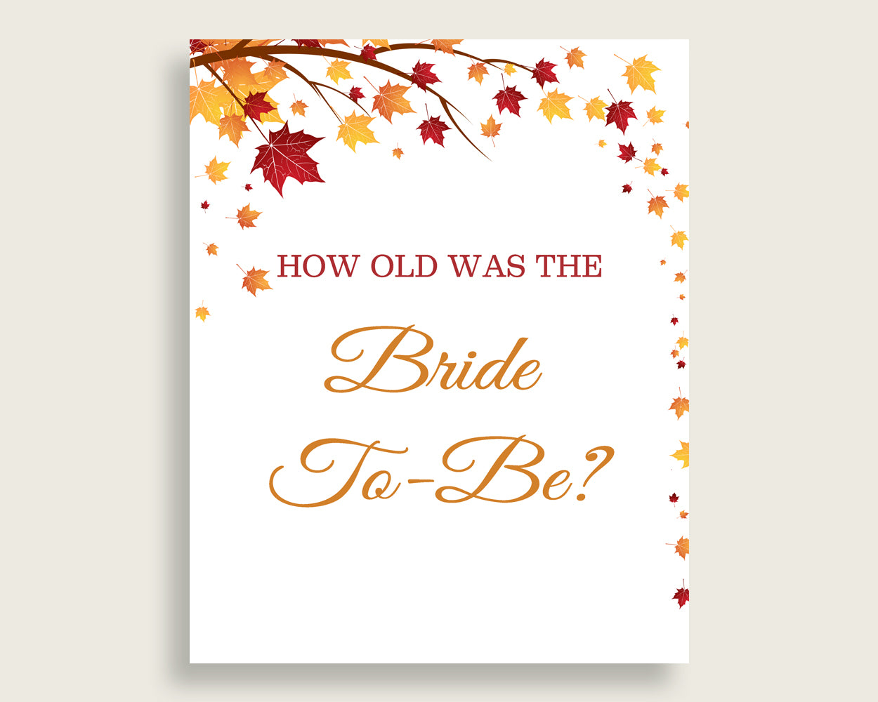 How Old Was The Bride To Be Bridal Shower How Old Was The Bride To Be Fall Bridal Shower How Old Was The Bride To Be Bridal Shower YCZ2S