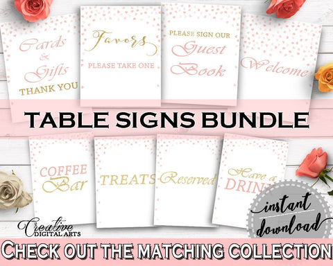 Table Signs Bridal Shower Table Signs Pink And Gold Bridal Shower Table Signs Bridal Shower Pink And Gold Table Signs Pink Gold - XZCNH - Digital Product