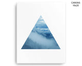 Triangle Fog Print, Beautiful Wall Art with Frame and Canvas options available Bedroom Decor