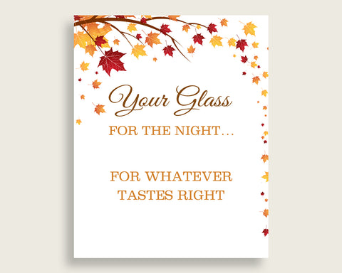 Your Glass For The Night Bridal Shower Your Glass For The Night Fall Bridal Shower Your Glass For The Night Bridal Shower Autumn Your YCZ2S