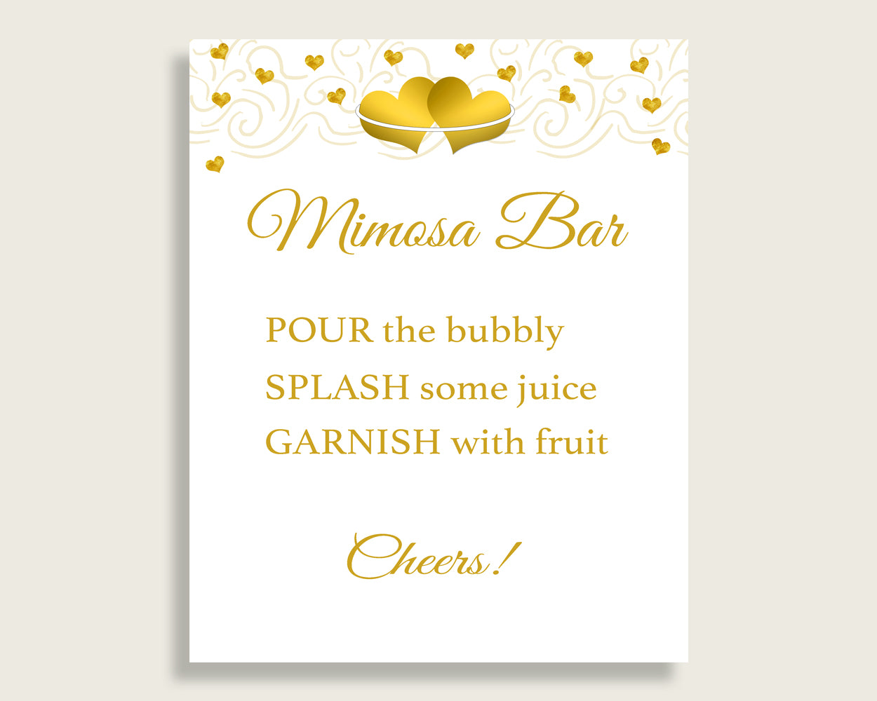 Mimosa Bar Sign Bridal Shower Mimosa Bar Sign Gold Hearts Bridal Shower Mimosa Bar Sign Bridal Shower Gold Hearts Mimosa Bar Sign 6GQOT