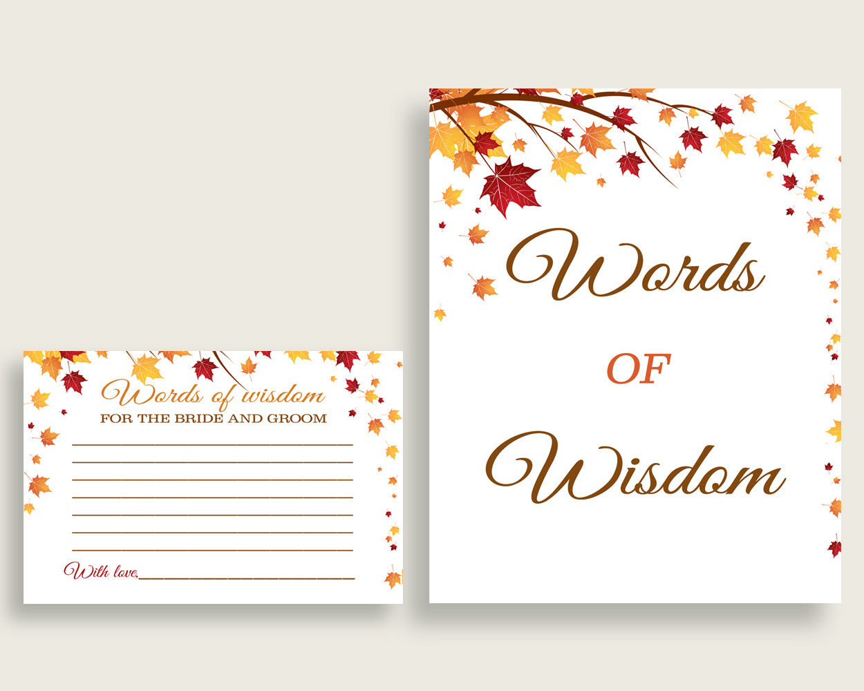 Words Of Wisdom Bridal Shower Words Of Wisdom Fall Bridal Shower Words Of Wisdom Bridal Shower Autumn Words Of Wisdom Brown Yellow YCZ2S