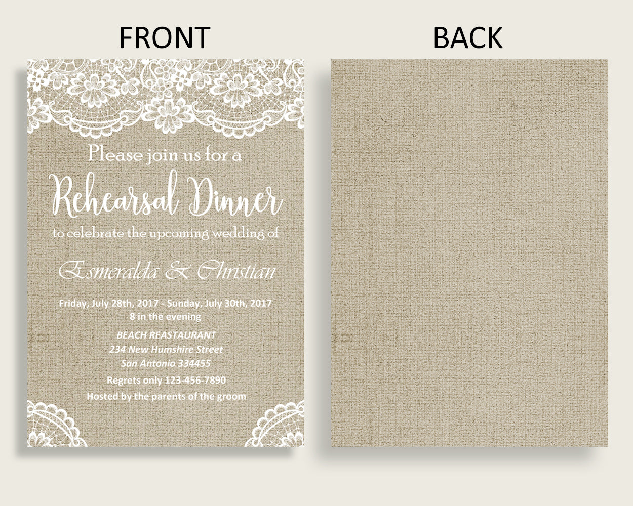 Rehearsal Dinner Invitation Bridal Shower Rehearsal Dinner Invitation Burlap And Lace Bridal Shower Rehearsal Dinner Invitation Bridal NR0BX