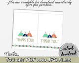 Thank You Card Baby Shower Thank You Card Tribal Teepee Baby Shower Thank You Card Baby Shower Tribal Teepee Thank You Card Green KS6AW - Digital Product