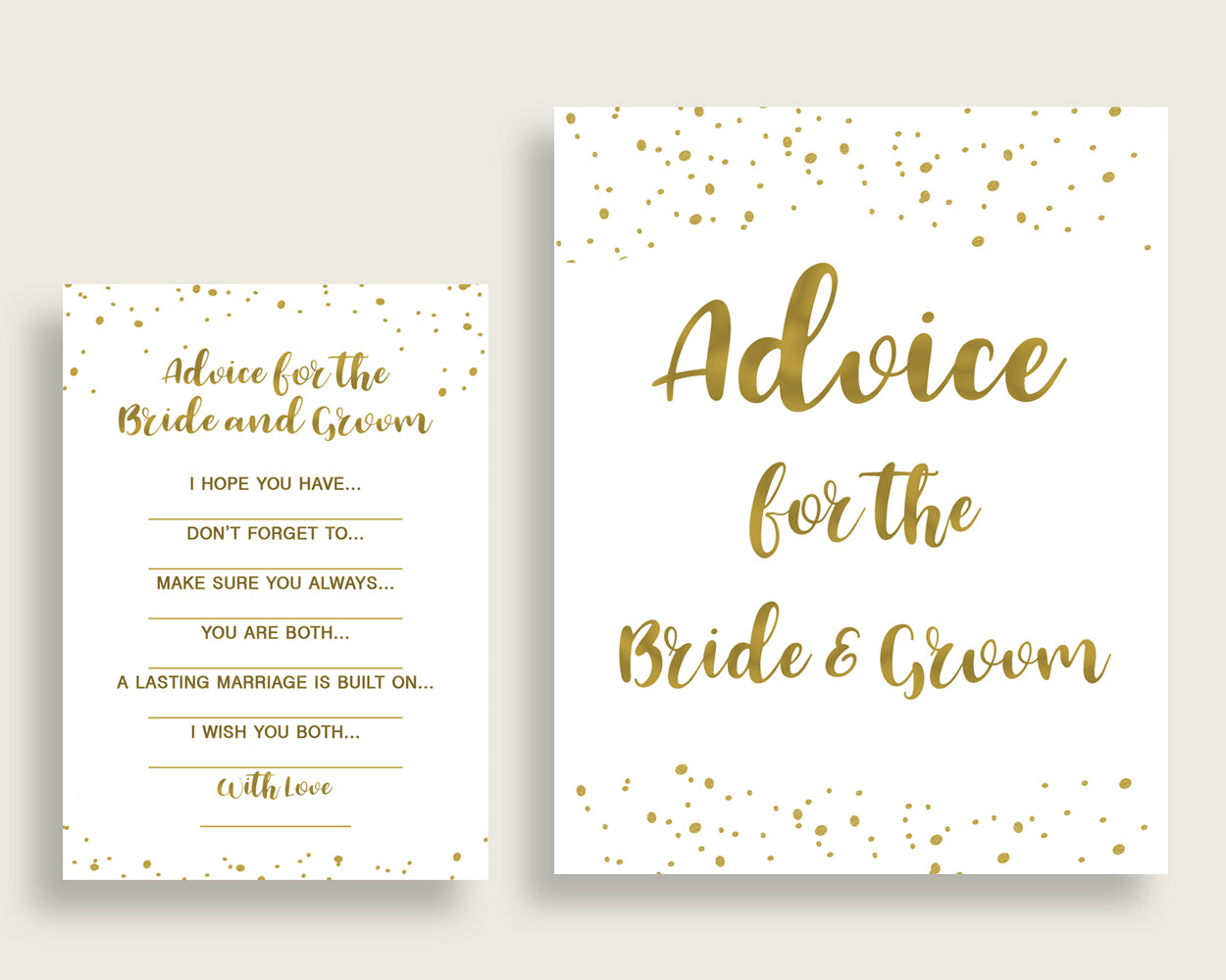 Advice Bridal Shower Advice Gold Bridal Shower Advice Bridal Shower Gold Advice Gold White party theme party organization pdf jpg G2ZNX