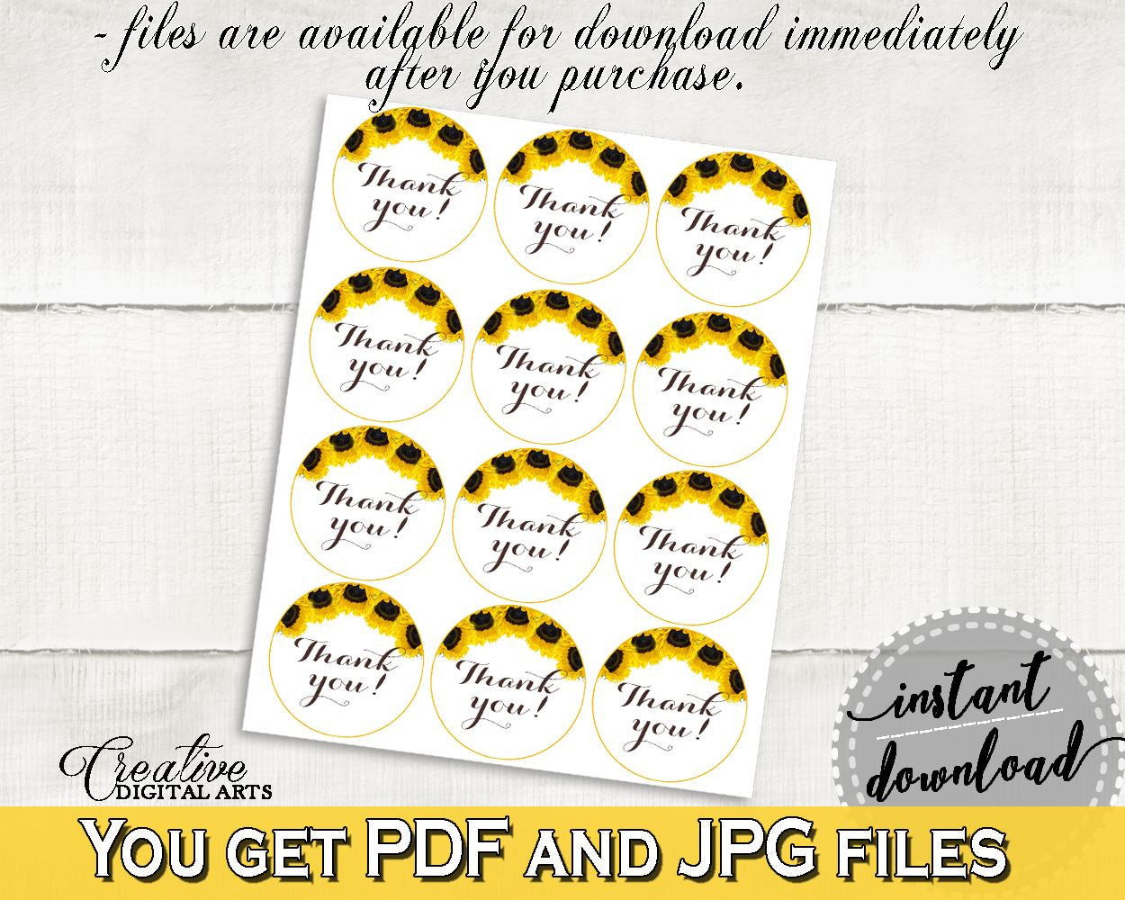 Favors Bridal Shower Favors Sunflower Bridal Shower Favors Bridal Shower Sunflower Favors Yellow White paper supplies, party decor SSNP1 - Digital Product