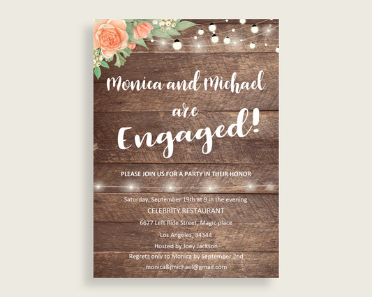 Engagement Invitation Bridal Shower Engagement Invitation Rustic Bridal Shower Engagement Invitation Bridal Shower Flowers Engagement SC4GE