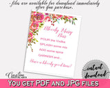 Bloody Mary Bridal Shower Bloody Mary Spring Flowers Bridal Shower Bloody Mary Bridal Shower Spring Flowers Bloody Mary Pink Green UY5IG - Digital Product