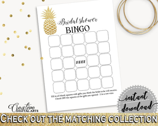 Bingo Gift Game Bridal Shower Bingo Gift Game Pineapple Bridal Shower Bingo Gift Game Bridal Shower Pineapple Bingo Gift Game Gold 86GZU - Digital Product